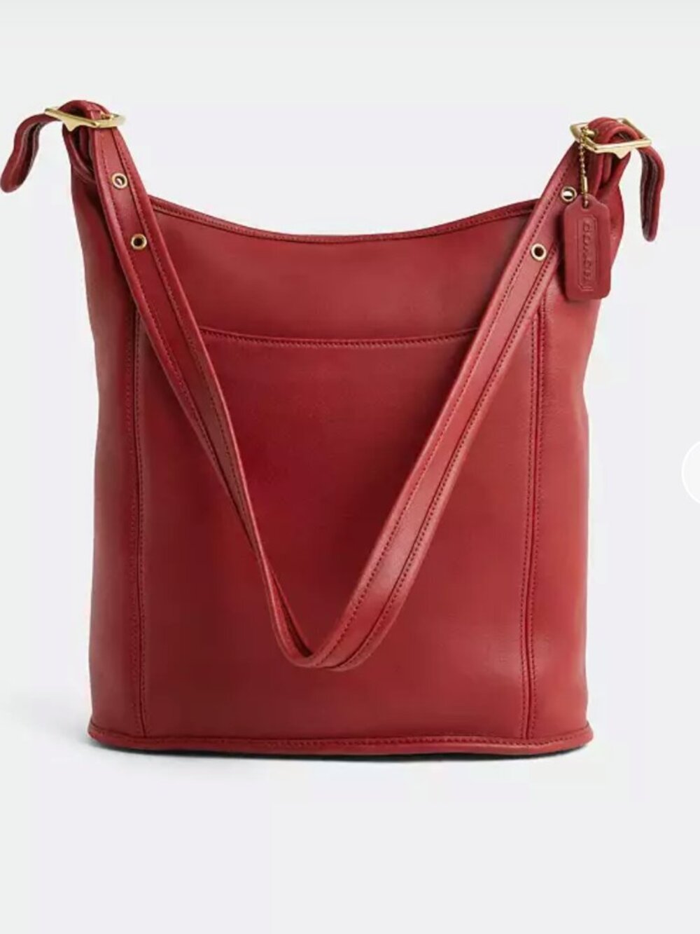 Coach Vintage Red Leather Duffle Sac Shoulder Bag. #9060